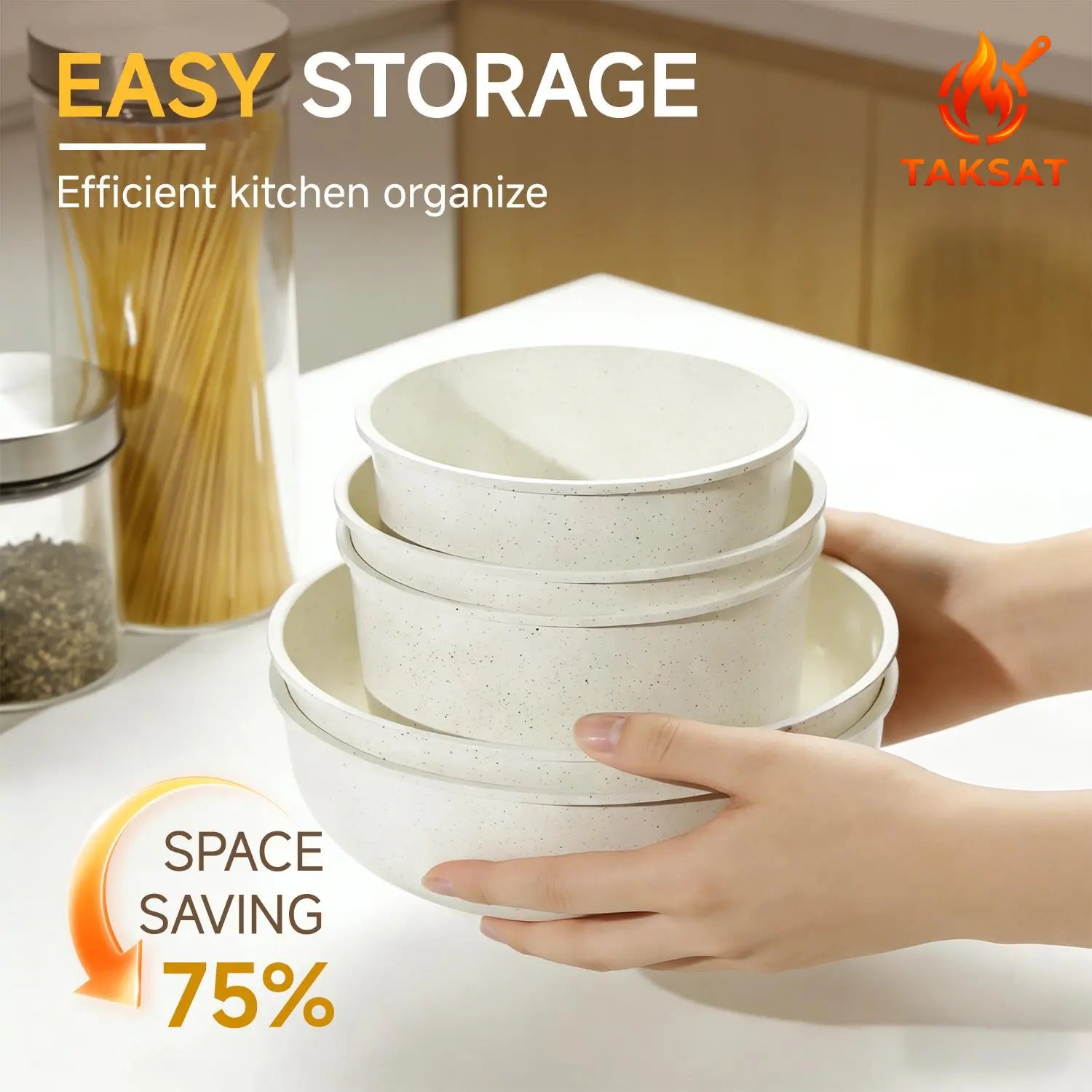 20Pcs Kitchen Cookware Sets, Kitchenware Non-Stick Pots and Pans Set, Kitchen Supplies, Pans & Woks, Cookware, Kitchenhacks, Mealprep, Detachable Handle, Oven Safe, Cooking & Caraway Pan-Camping Dishes, Versatile Cookware