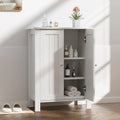 Kullavik Wooden Bathroom Floor Storage Cabinet - Freestanding 2-Compartment Compartmentalized High-Capacity Storage Floor Cabinet with Double Doors for Entryway, Living Room, Compartmentalized Floor Cabinets, High-Capacity Floor Cabinets