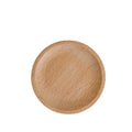 Round Wood Dish, Plate Acacia Wooden for Cake, Sweets Fruit Dessert Coffee Dish, round Wood Dinner Tableware Plates, Tray for Home Decoration